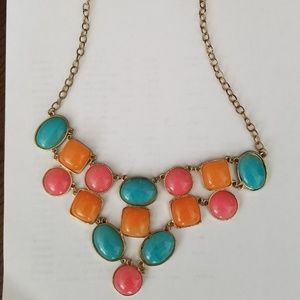 Multi colored Bib necklace